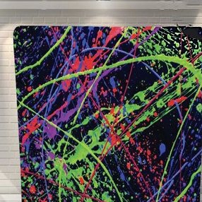 80s Graffiti — neon paint splatter backdrop