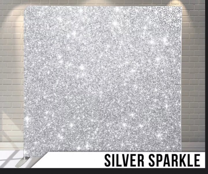 Silver Sparkle — silver glitter backdrop