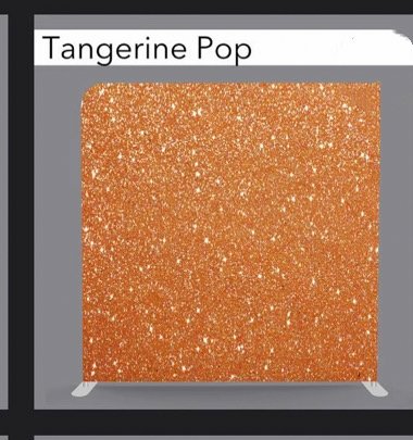 Tangerine Pop — orange glitter backdrop